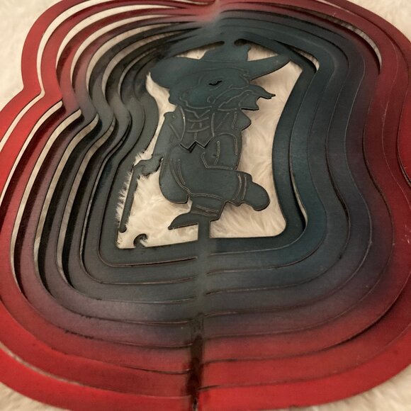 Ole Miss Colonel Reb Hanging Wind Spinner 7" x 10" - Picture 3 of 3